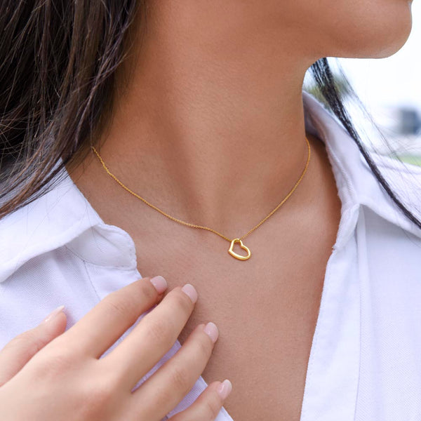 Golden Whisper Heart Necklace