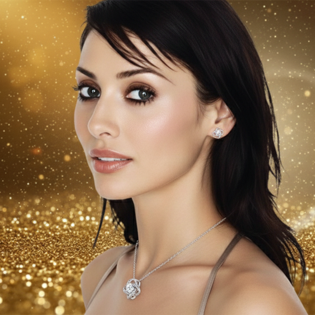 Love Knot Gift Set – Necklace & Earrings