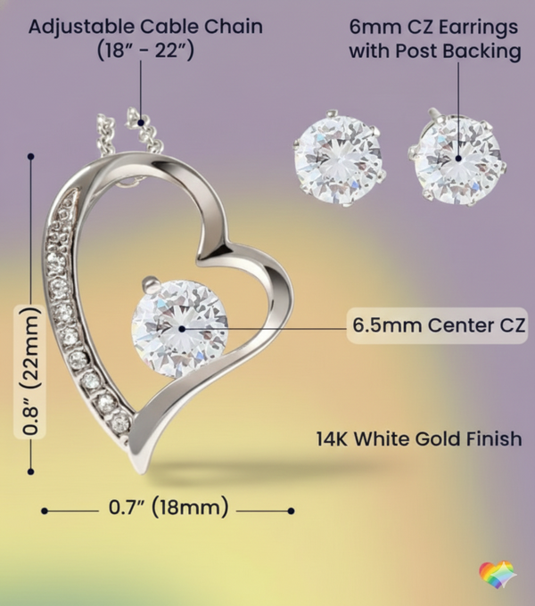 Forever Love Necklace & Earring Set - Made for Every Love