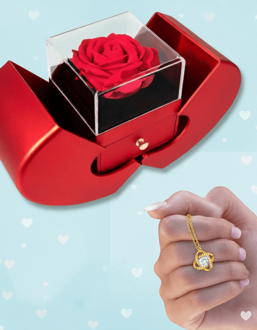 Love Knot Necklace — Red Rose Box