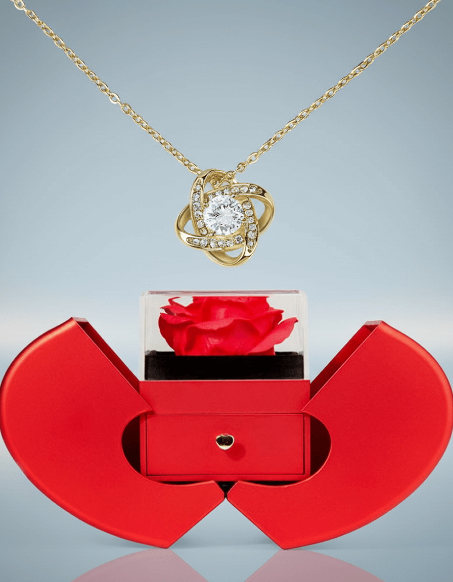Love Knot Necklace — Red Rose Box