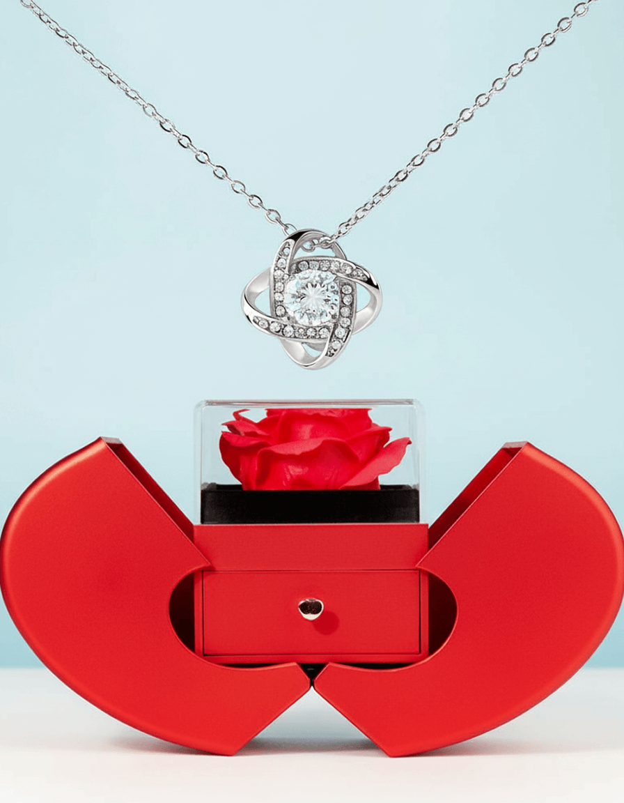 Love Knot Necklace — Red Rose Box