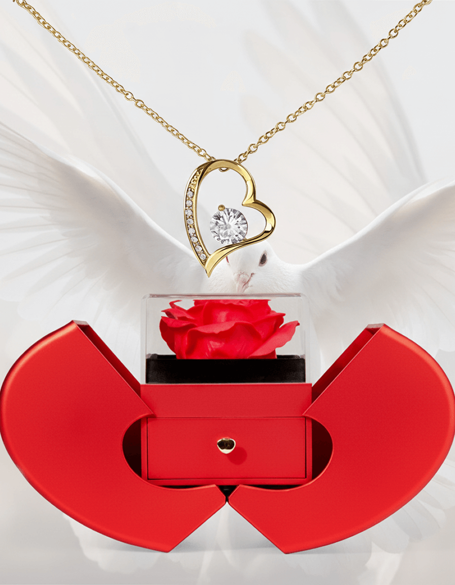 Forever Love Necklace — Red Rose Box