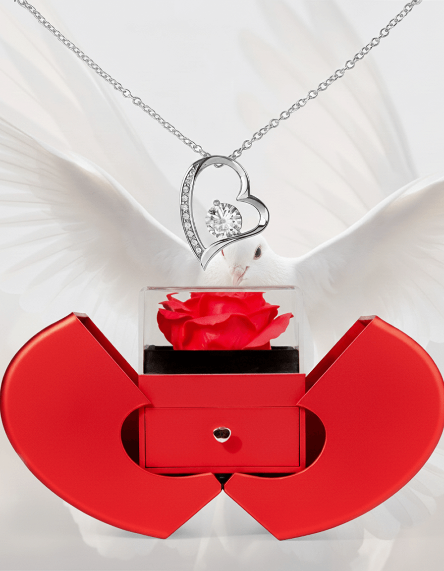 Forever Love Necklace — Red Rose Box