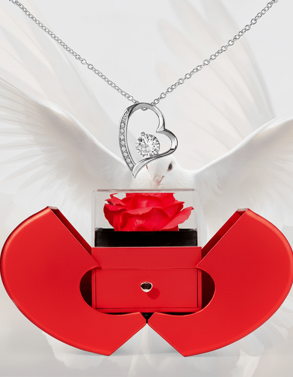 Forever Love Necklace — Red Rose Box