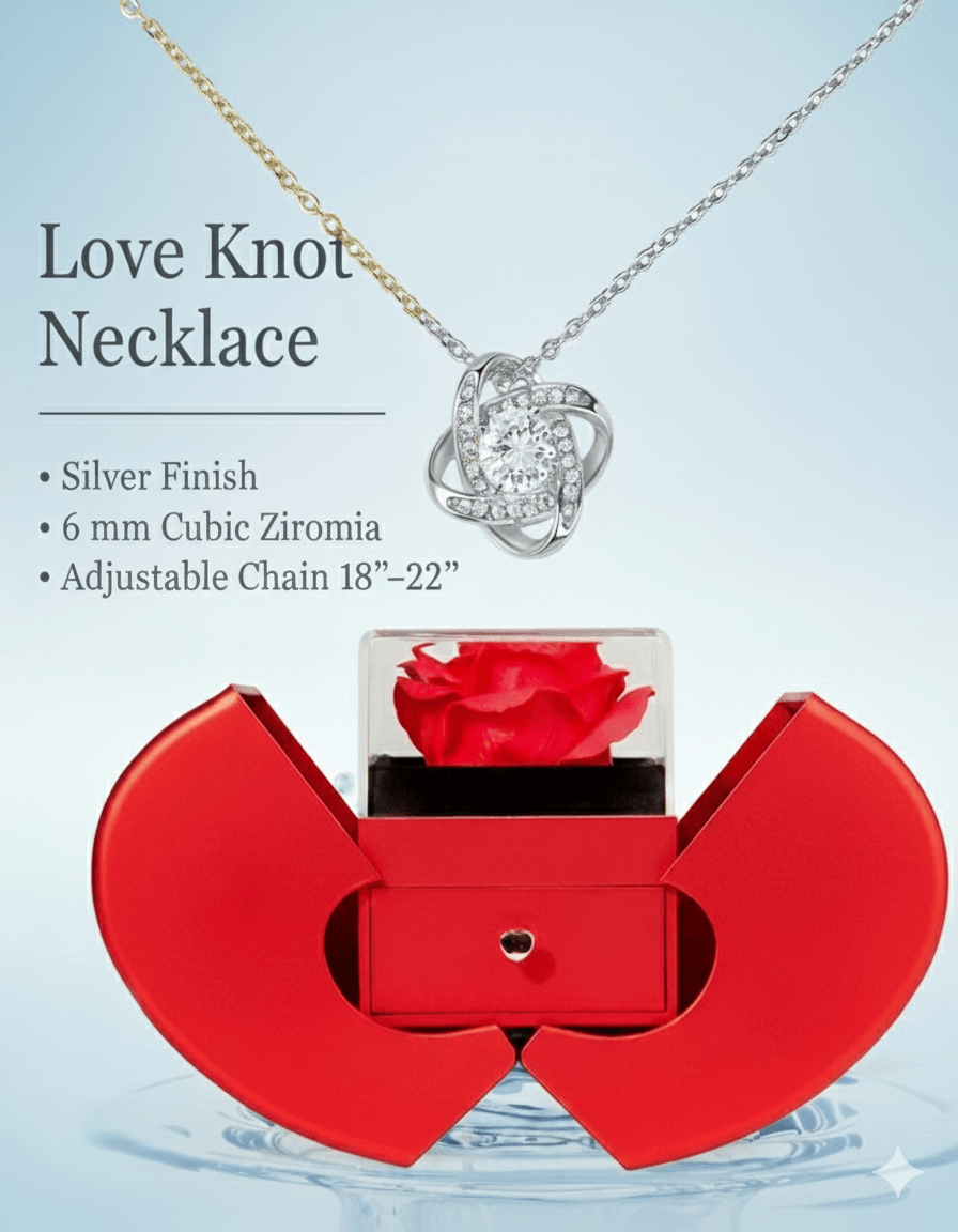 Love Knot Necklace — Red Rose Box