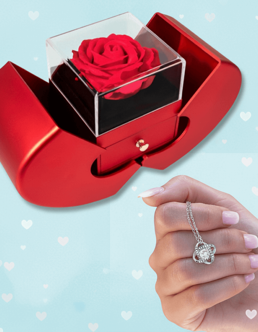 Love Knot Necklace — Red Rose Box